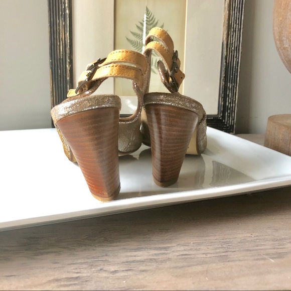 Made in Spain shimmery leather heels - Picture 2 of 4